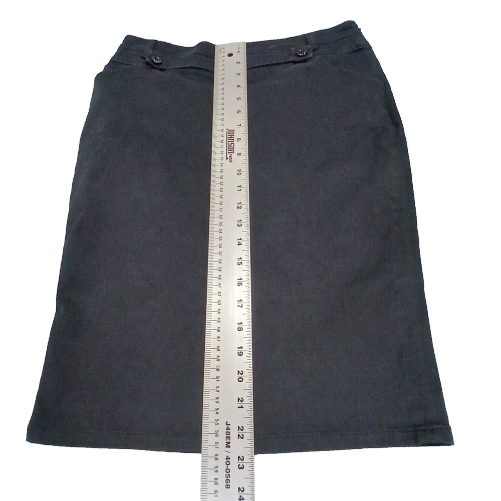 Women's Vintage Dolce&Gabbana Velvet Pencil‎ Black Skirt - Size 28/42 - Picture 3 of 10